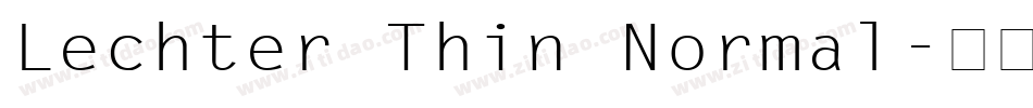 Lechter Thin Normal字体转换